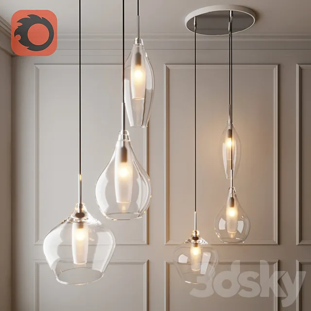 Pendant glass lamp Free Download