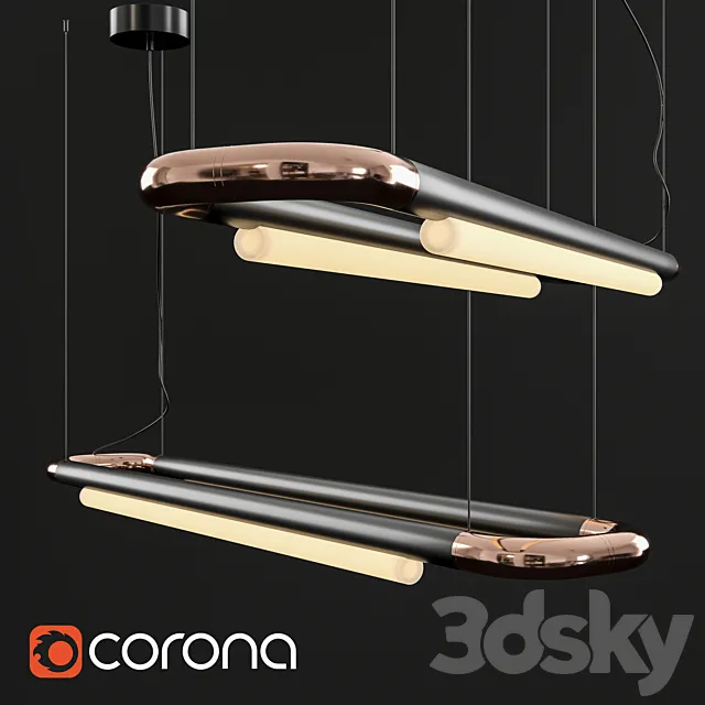 Pendant lamp ANDlight PIPELINE CM6 3DModel