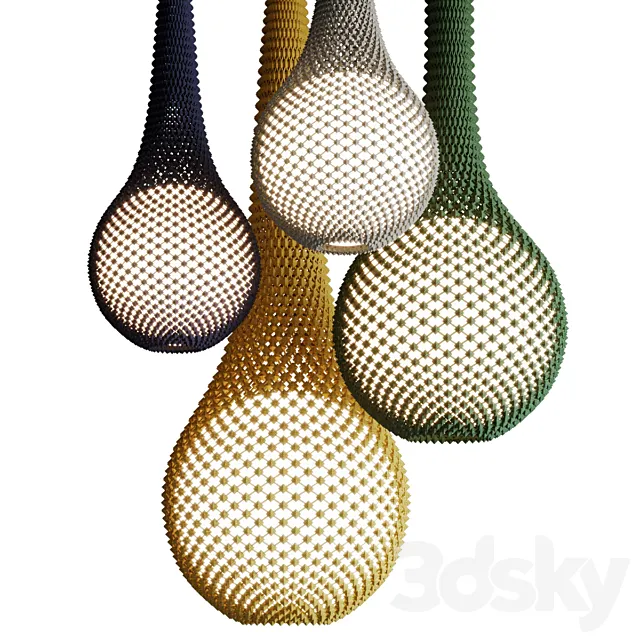 Pendant lamp Ariel Zuckerman KNITTED LED pendant lamp 3D Model