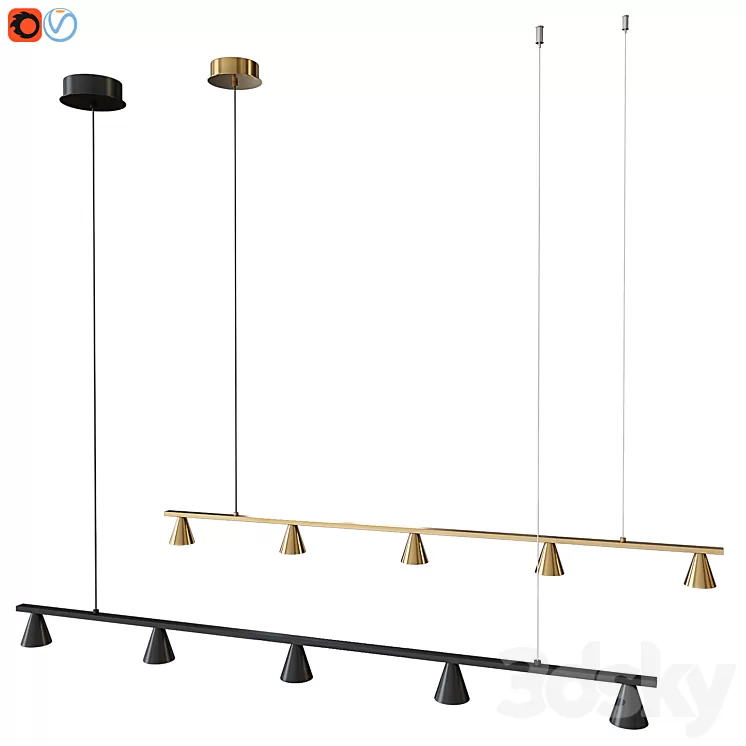 Pendant lamp Aromas LYB 5-Light LED 3D Model Free