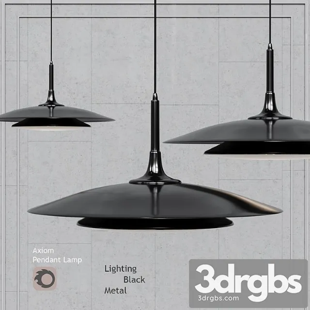 Pendant lamp axiom pendant black by robert abbey 3D Model Free