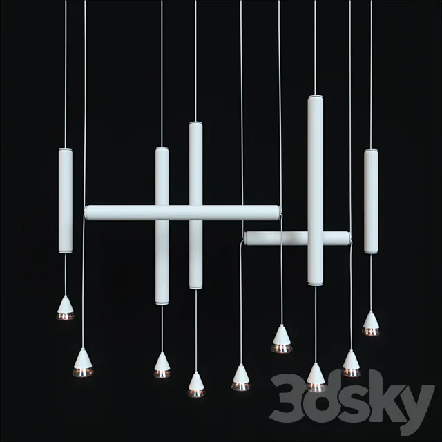 Pendant lamp BROKIS PURO WHITE 3D Model