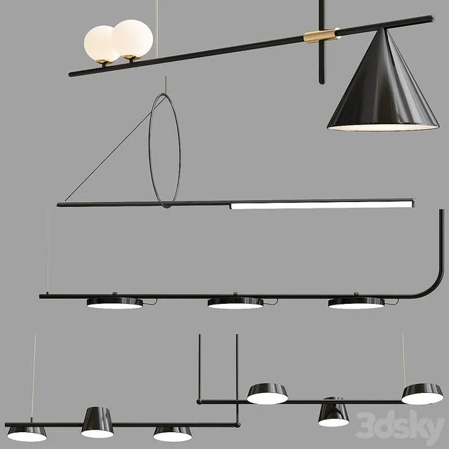Pendant Lamp Collection 01 3D Model