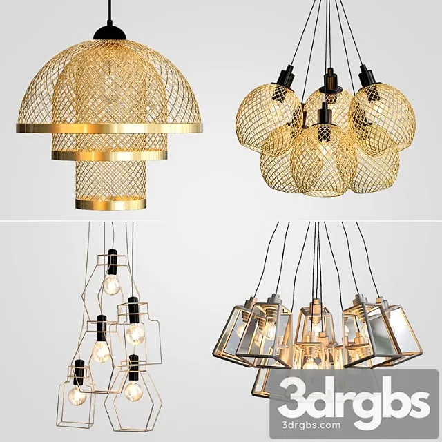 Pendant Lamp Collection 3D Model Download