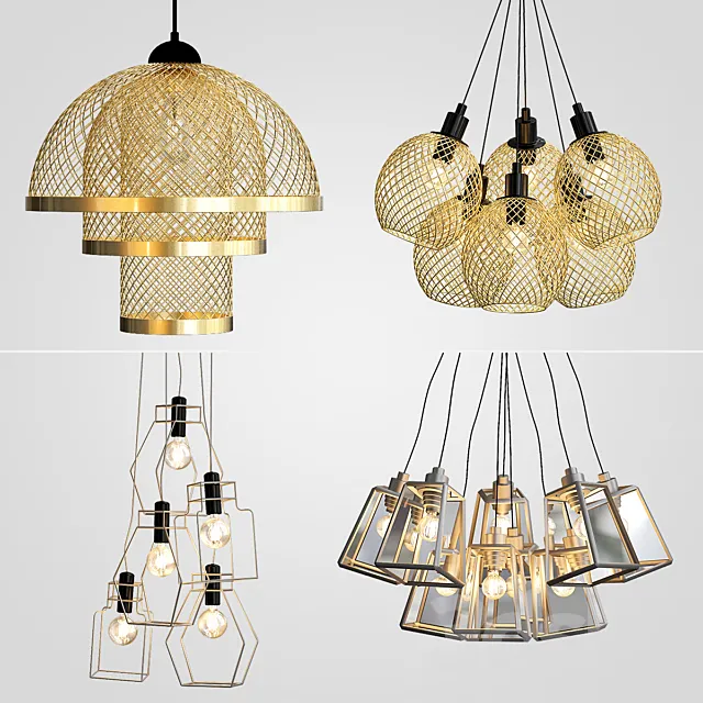 Pendant lamp collection 3DModel