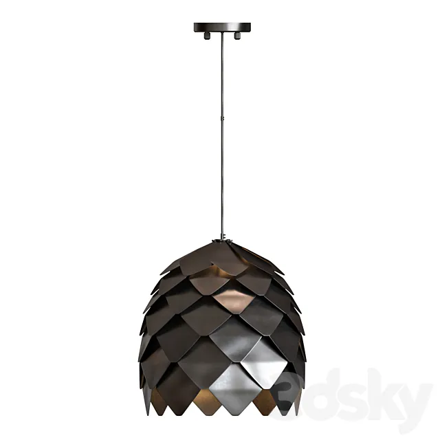 Pendant lamp Crimea Pine Cone Black 3DModel