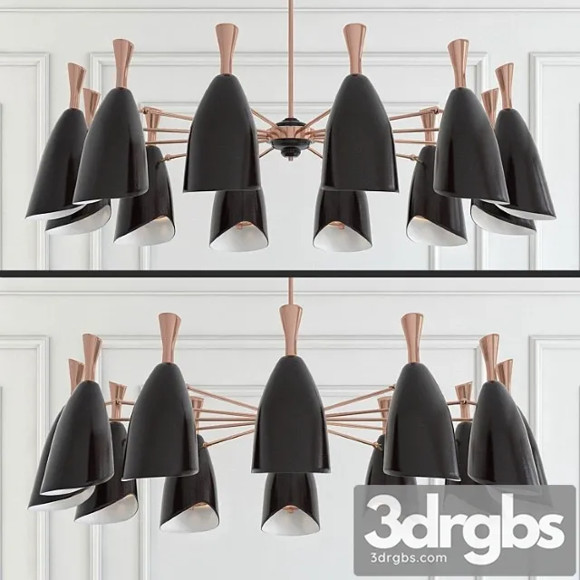 Pendant Lamp Duque Symmetry 12 Lamps 3D Model Free