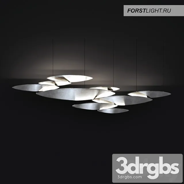 Pendant lamp forstlight i lucci argentati 14 3D Model Free