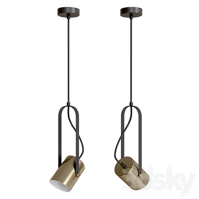 Pendant lamp Freya Elori FR4004PL-01BBS 01WB 3D Model