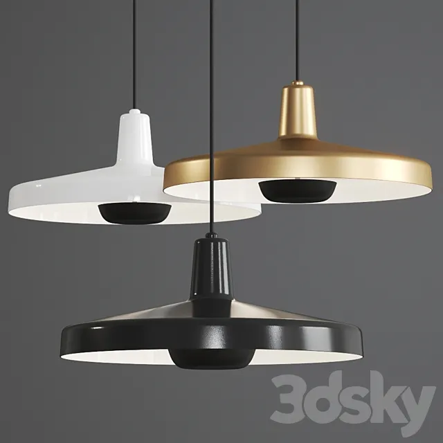 Pendant Lamp Grupa Arigato Ar-Pl Adjustable Pendant Lamp Design by Grupa Collection Arigato 3D Model