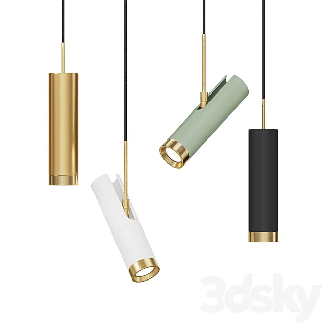 Pendant lamp in the shape of a cylinder TALSI ONE 3DModel