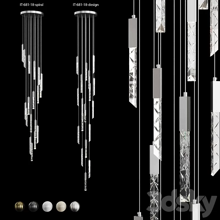 Pendant lamp Integrator-IT-681-18-spiral and Integrator-IT-681-18-design 3D Model