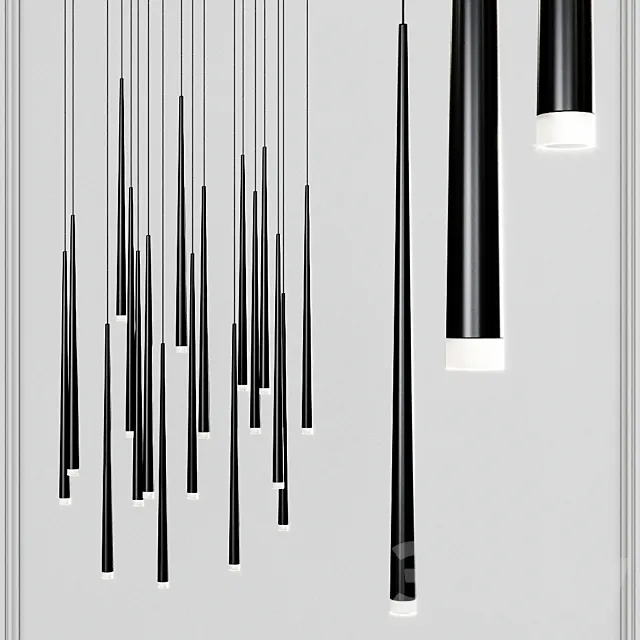 Pendant lamp Lampatron MORGAN 3 piece 3DModel