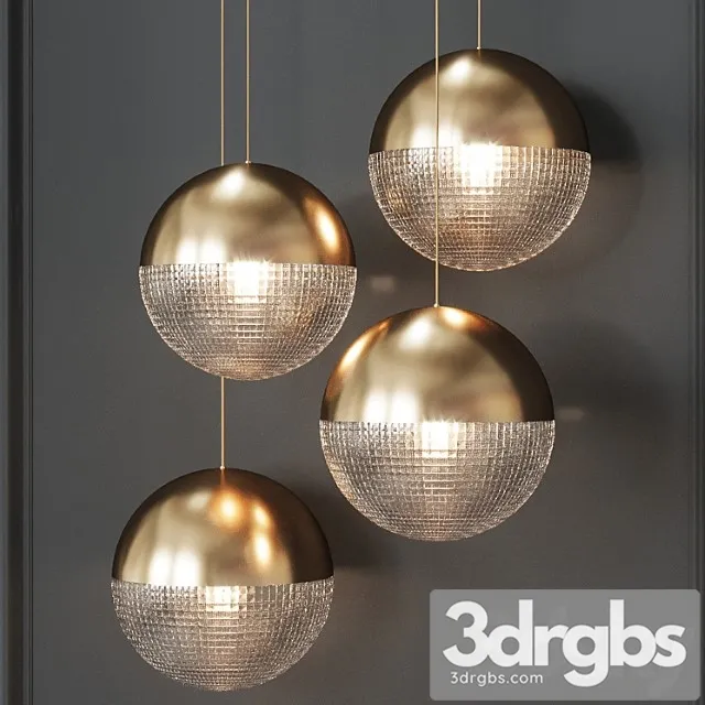Pendant lamp lee broom lens flair pendant light brass 3D Model Free