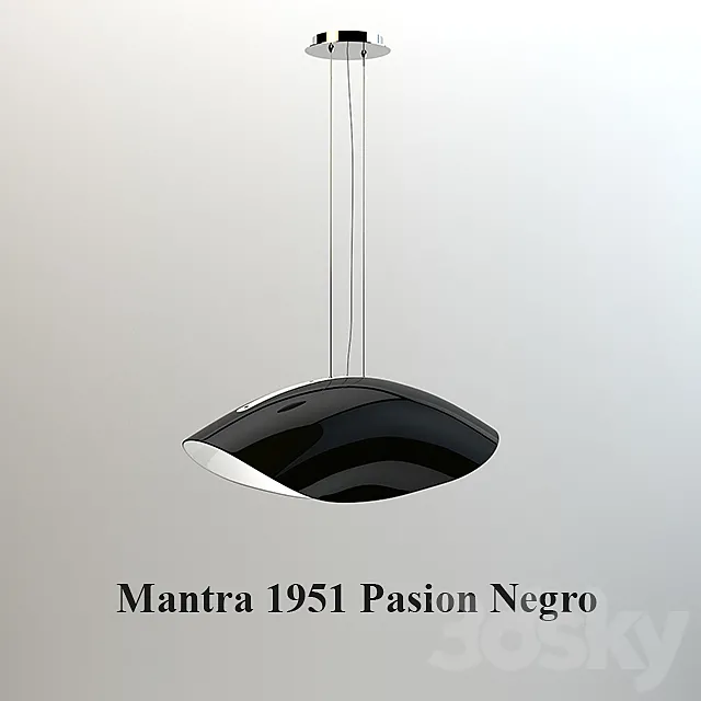 Pendant lamp Mantra 1951 Pasion Negro 3D Model