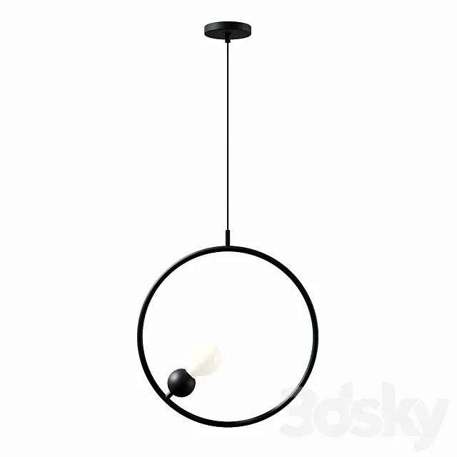 Pendant lamp Maple black 3D Model