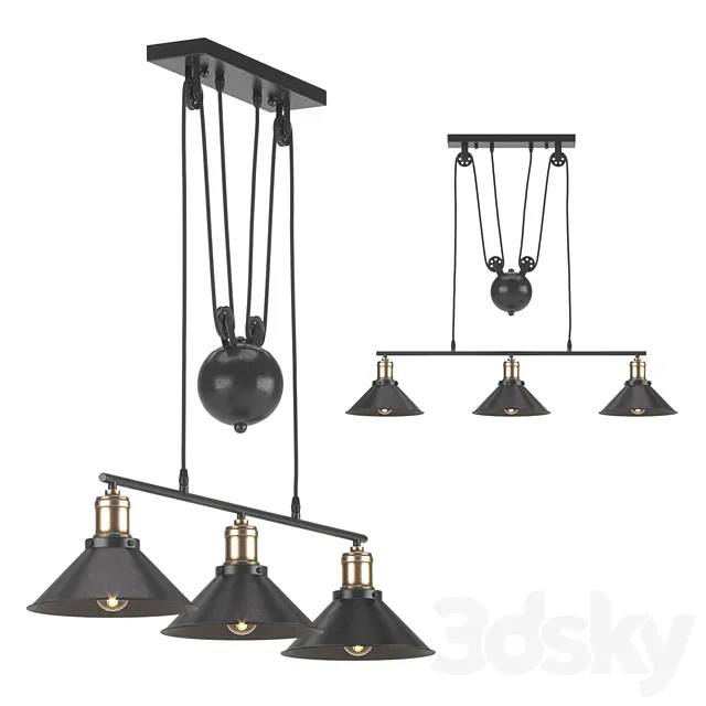 Pendant lamp Minsk 3xE27x40 W Minsk  Leroy Merlin 3D Model