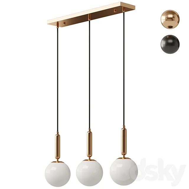 Pendant lamp Moderli V6040-3P Scrumbel _ V6041-3P Scrumbel 3D Model