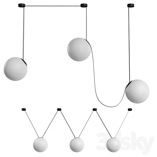 Pendant lamp PDNT Moon + Belt (Centersvet) 3D Model