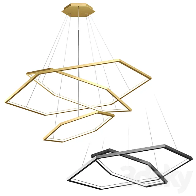 Pendant lamp PDNT Six 2 + Six 3 (Centersvet) 3D Model