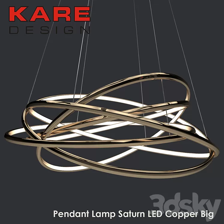 Pendant Lamp Saturn LED 3D Model