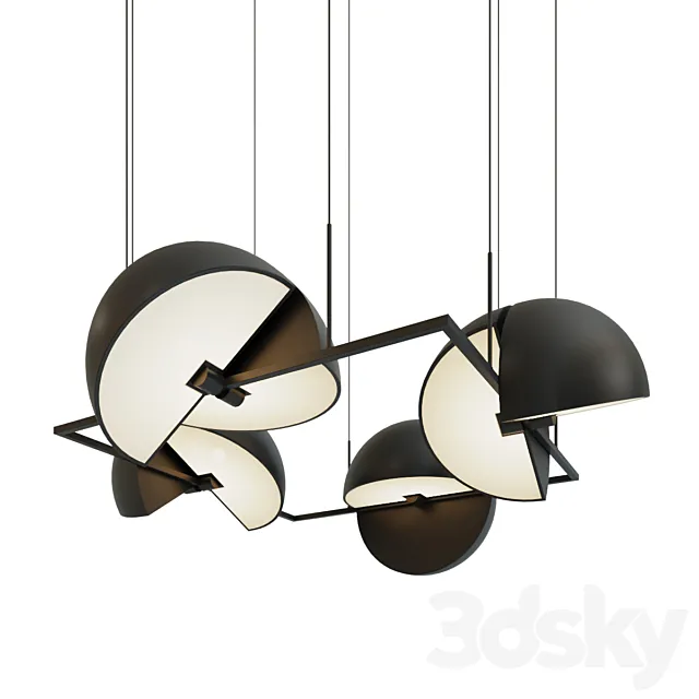 Pendant lamp Trapeze Quartette by oblure 3DModel