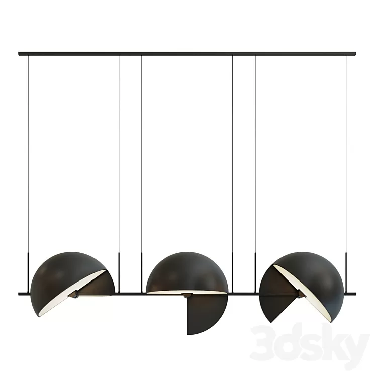 Pendant lamp Trapeze Triplette by oblure 3D Model