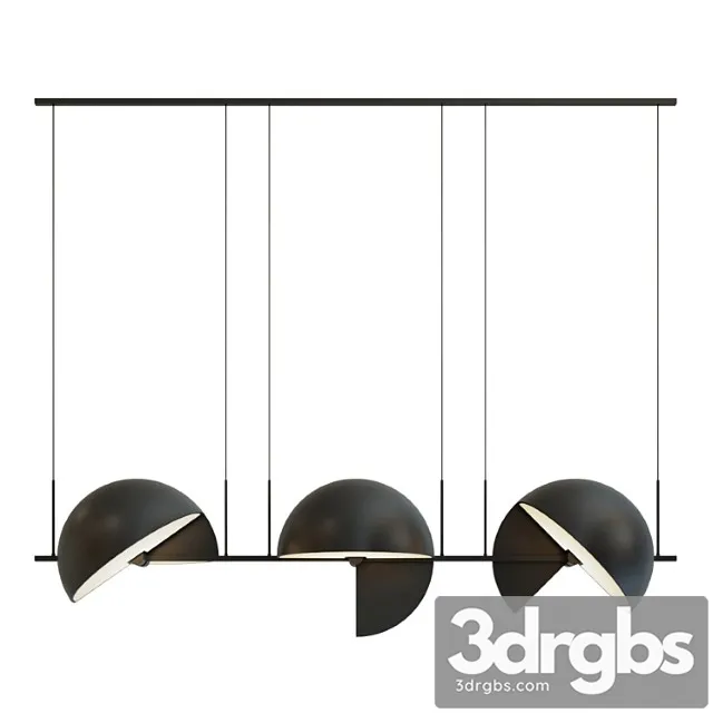 Pendant lamp trapeze triplette by oblure