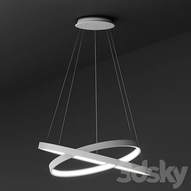 Pendant lamp ULIGHT haloin White (2 rings) Free Download