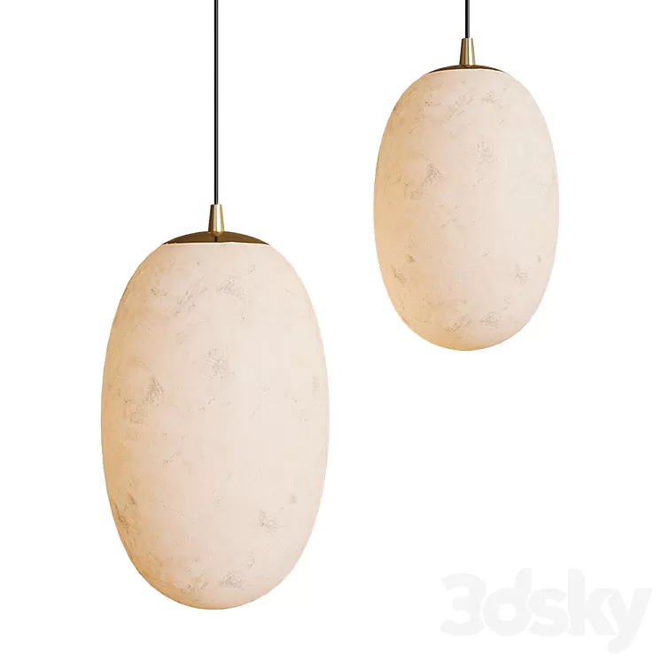 Pendant lamp with ball shade LOU Chandelier 3D Model Free