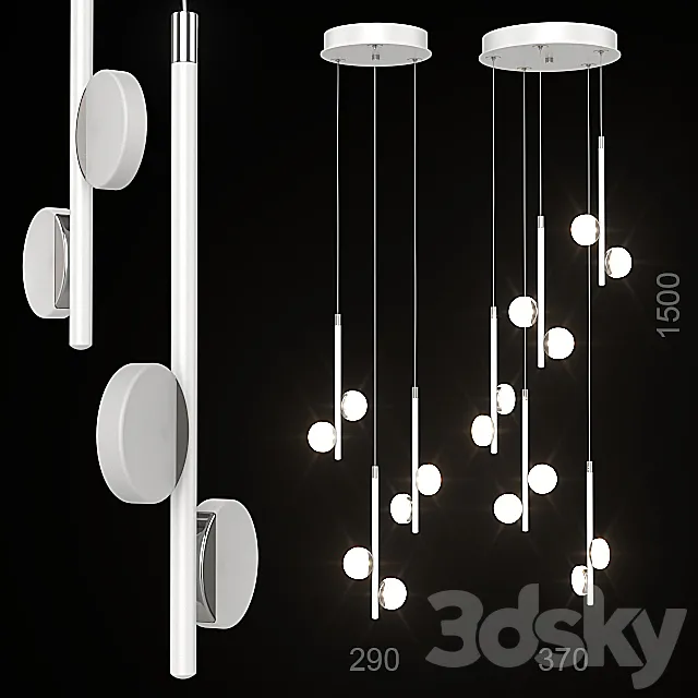 Pendant lamps Eglo Olindra. 3DModel