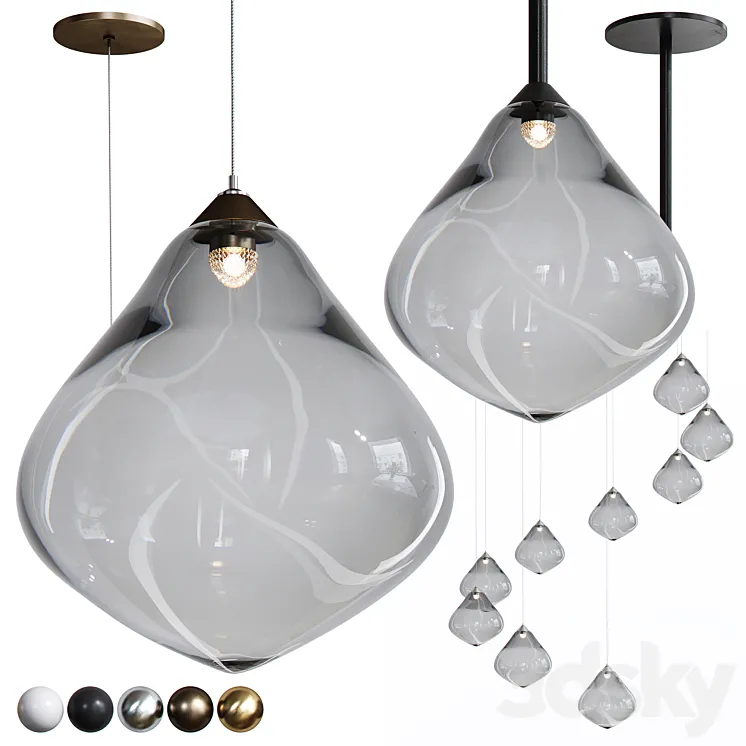 Pendant lamps OLLO from Soktas 3D Model Free