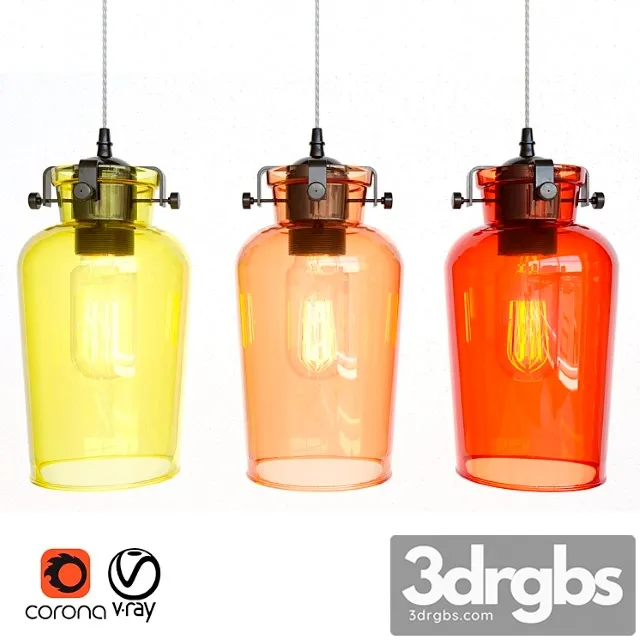Pendant light 11-jar lamp 3D Model Free