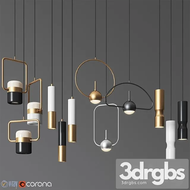 Pendant Light Collection 17 4 Type 3D Model Free