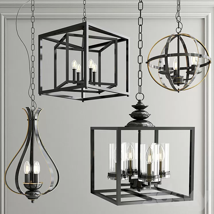 PENDANT LIGHT COLLECTION 4 3D Model