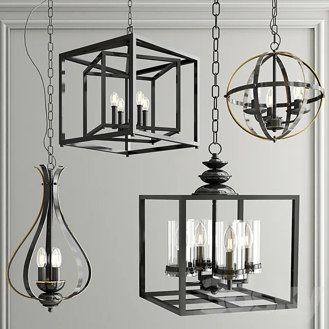 PENDANT LIGHT COLLECTION 4 3DModel