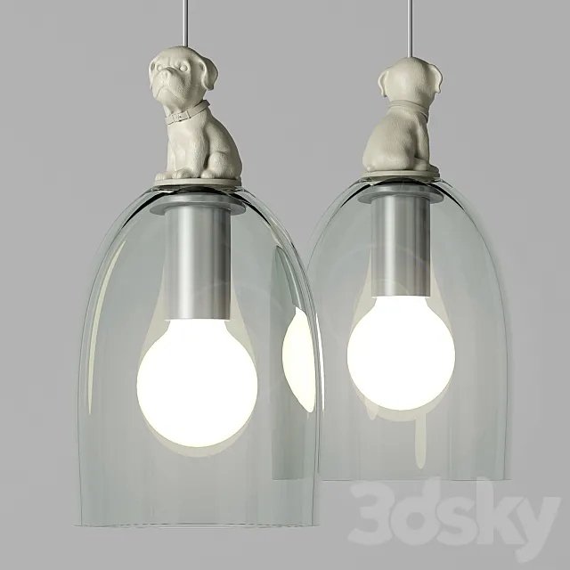 pendant light "GLASS DOG PENDANT" 3D Model