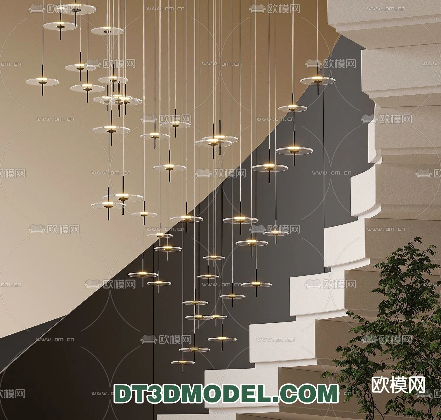 Pendant Light - Interior Decor 3D Model - 047