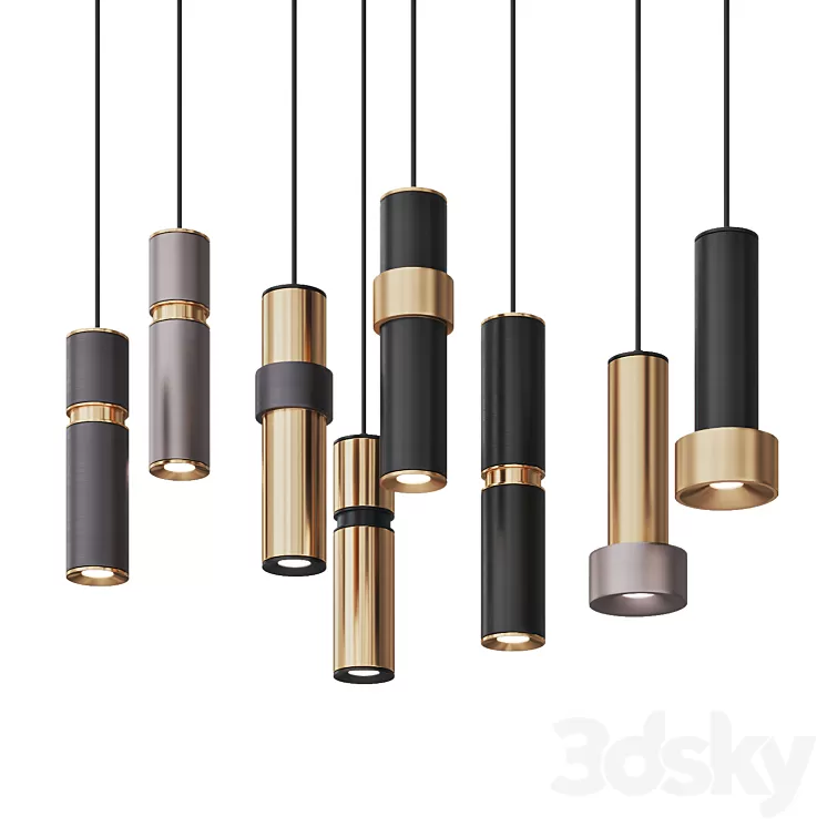 Pendant light series  Bresso 3D Model