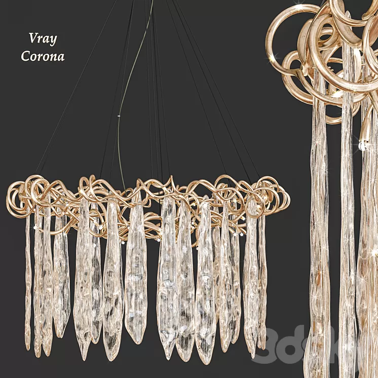 pendant light serip 3D Model Free