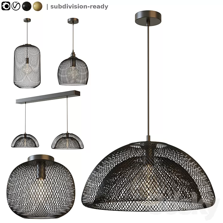 Pendant Lights Lucide Mesh 3D Model