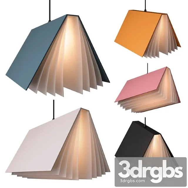 Pendant Lights Metal Books 3D Model Free