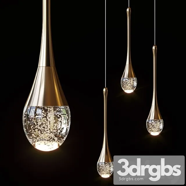Pendant lights mettasha chandelier 1 and 3 lamps 3D Model Free