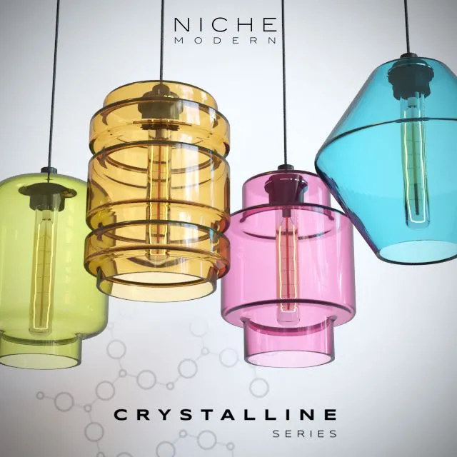 Pendant lights Niche Crystalline 3D Model