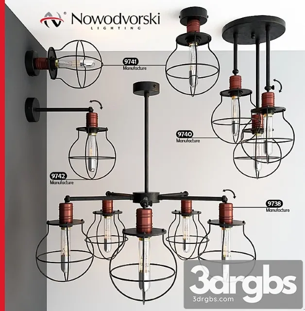 Pendant lights nowodvorski manufacture 3D Model Free