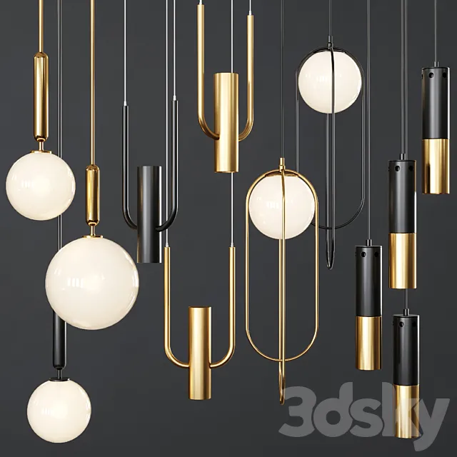 Pendant lights set 053 Free Download
