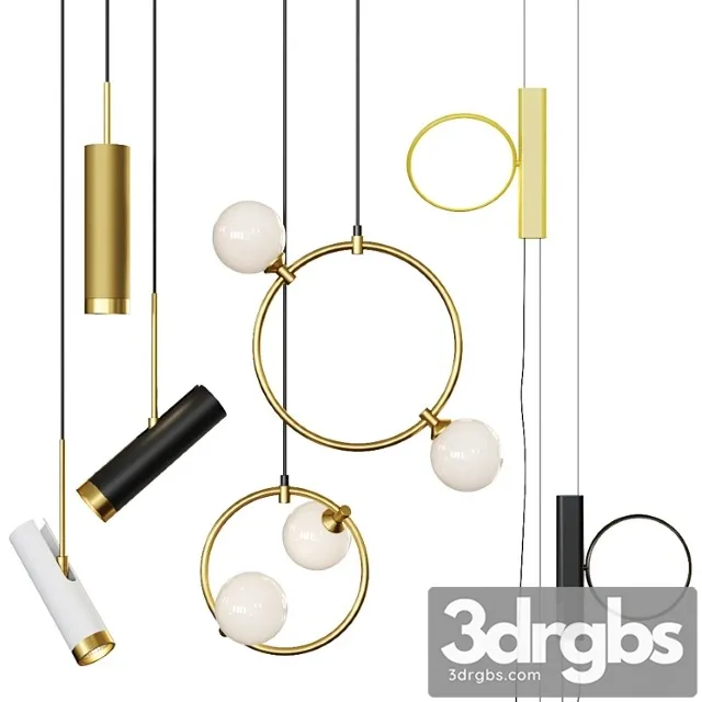 Pendant Lights Set 064 3 3D Model Free
