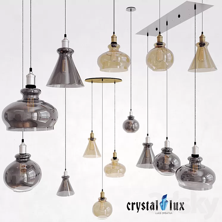 Pendants Crystal Lux Olla Sonette Camapanella 3D Model