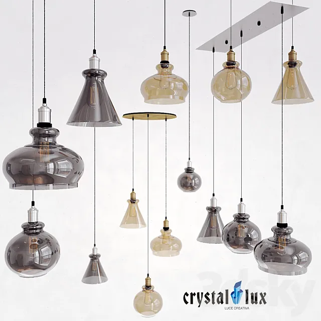 Pendants Crystal Lux Olla. Sonette. Camapanella 3DModel