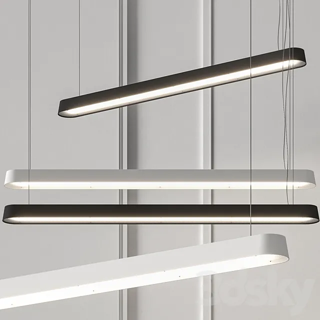 Pendar P Suspended Lighting by Schatti 3D Model